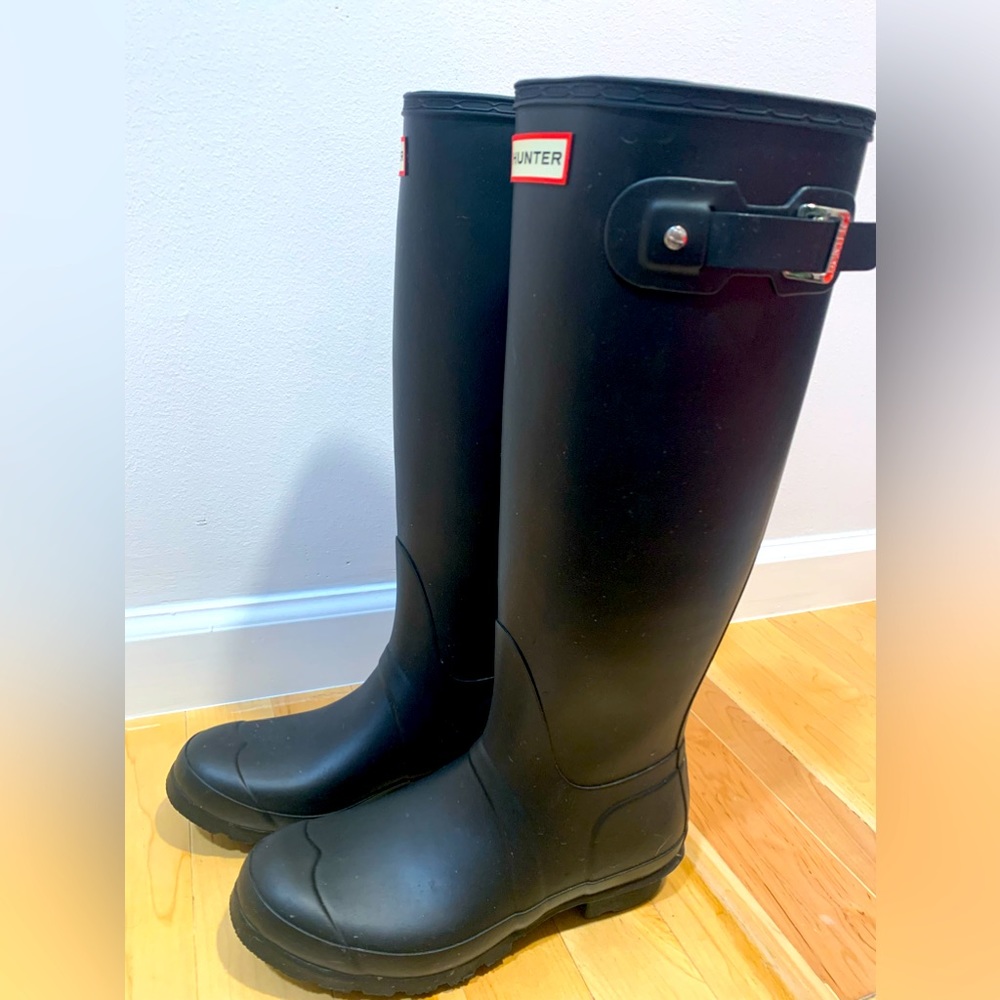 Black hunter boots - new in box.